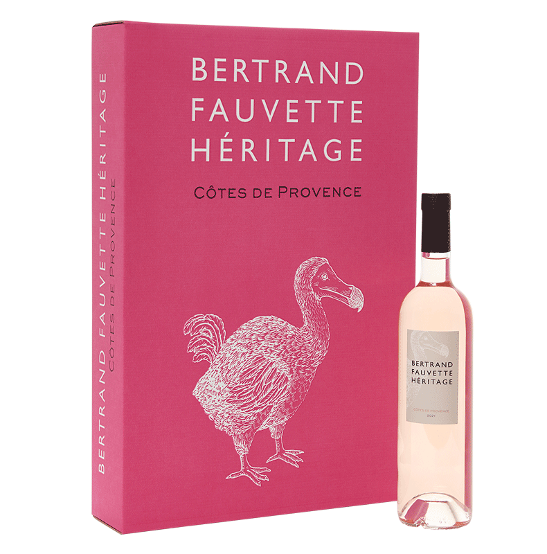 Coffret Héritage vin de Côtes de Provence de Bertrand Fauvette, ancien pilote et vigneron, client de Fifty Bees