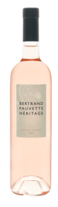 Bouteille de vin Héritage de Côtes de Provence de Bertrand Fauvette, ancien pilote et vigneron, client de Fifty Bees