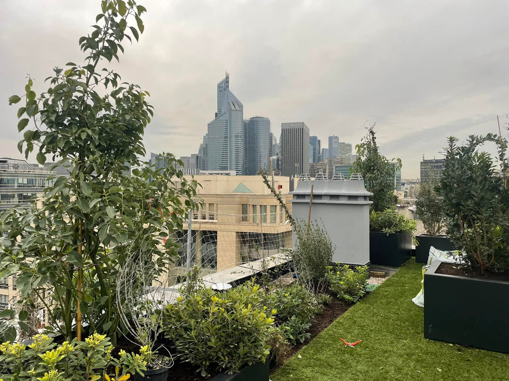 Terrasse à Paris par Les Jardins d'Alexandre illustrant l'article de Fifty Bees